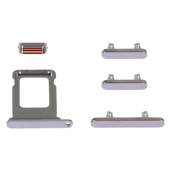 SIM Card Tray + Side Keys for iPhone 14 Pro Max (Purple)
