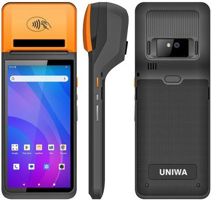 UNIWA V4P Smart Handheld POS Dual Sim 16GB Black (3GB RAM) - Standard Edition