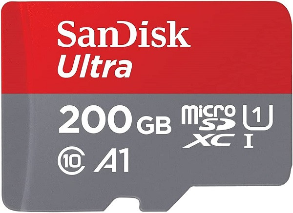 Sandisk 200GB A1 Ultra 100MB/s MicroSDXC with Adapter