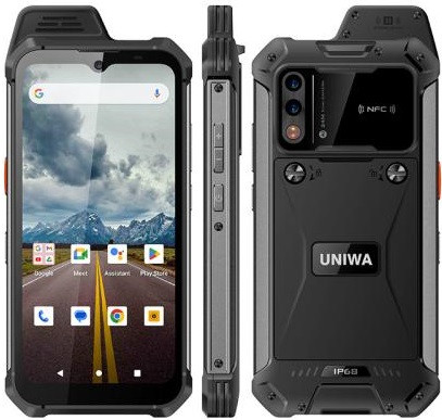 UNIWA W999 Rugged Phone Dual Sim 128GB Black (8GB RAM) - AU Plug