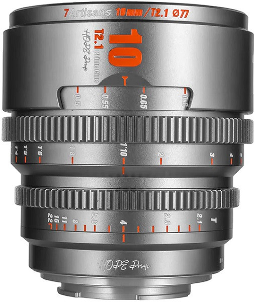 7Artisans 10mm T/2.1 Prime Cine Lens Titanium (Fuji X Mount)