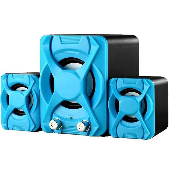 Wired Computer Speaker for Laptop Notebook Computer (Blue)