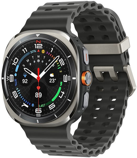 Samsung Galaxy Watch Ultra 2025 LTE SM-L705F 47mm Titanium Silver Case with Black Marine Band