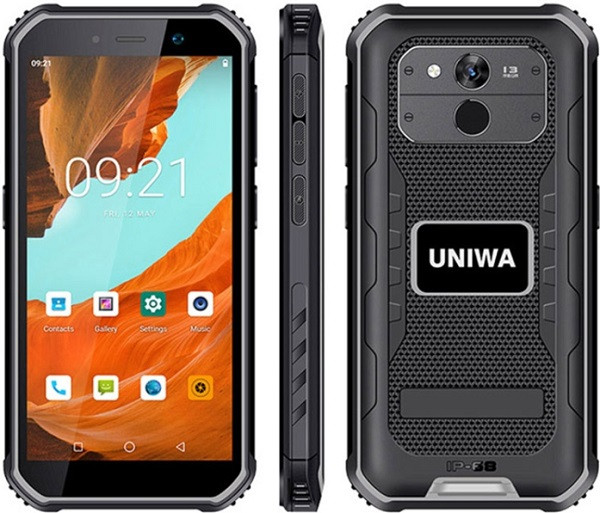 UNIWA F963 Pro Rugged Phone Dual Sim 128GB Black Grey (6GB RAM) - US Plug