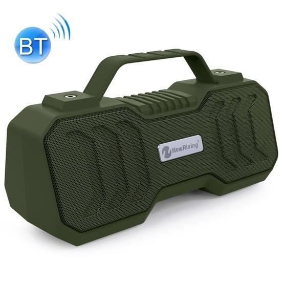 NewRixing NR-4500 Portable Wireless Bluetooth Stereo Speaker Army Green