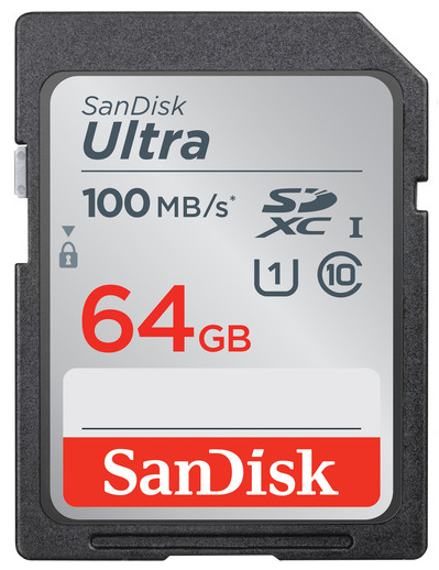 Sandisk 64GB Ultra 100MB/s SDXC UHS-I
