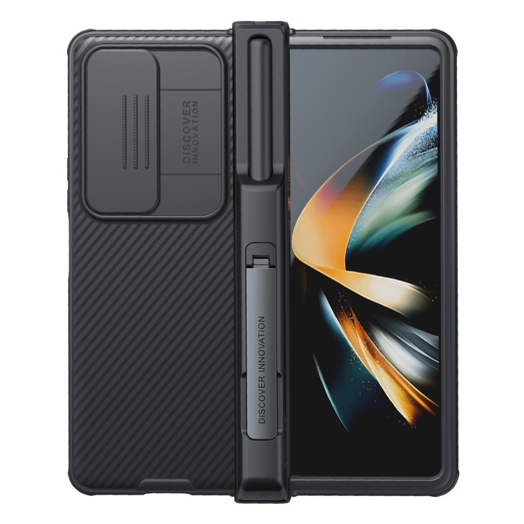 NILLKIN Black Mirror Pro Series Camshield PC Phone Case with Pen Slot Set Version for Samsung Galaxy Z Fold 4 (Black)