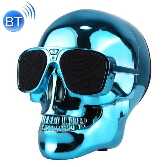 Sunglasses Skull Bluetooth Stereo Speaker(Blue)