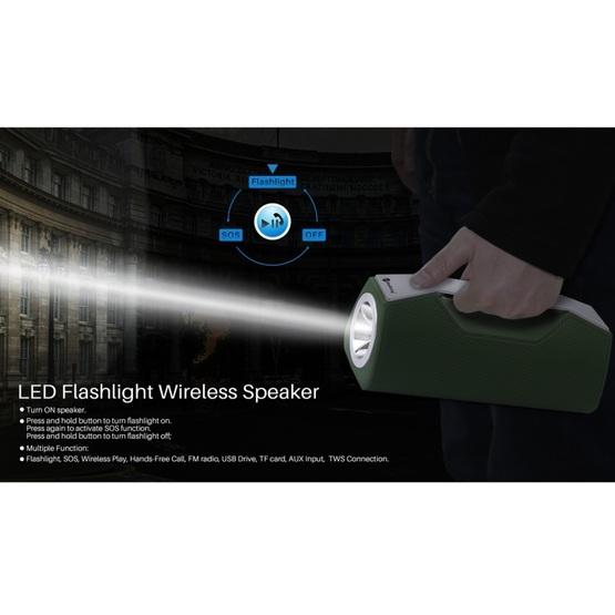 NewRixing NR-2028 Portable Lighting Wireless Bluetooth Stereo Speaker Red