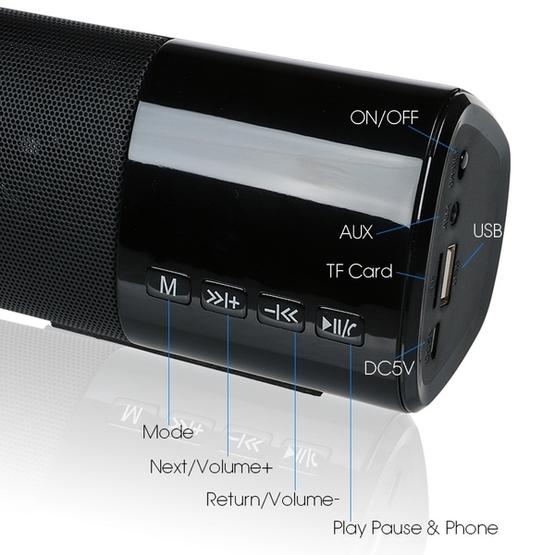 TOPROAD High Power 10W HIFI Portable Wireless Bluetooth Speaker Black