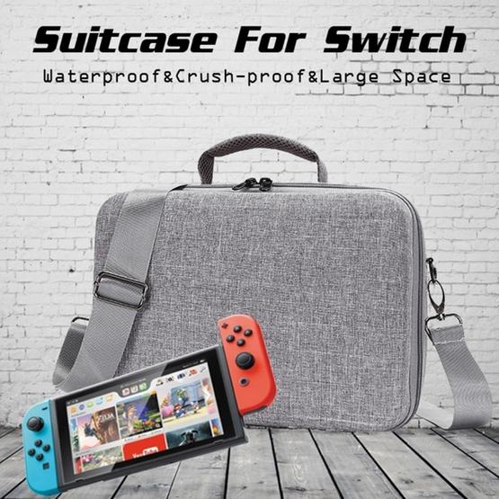 Portable EVA Single Shoulder Storage Bag Suitcase for Nintendo Switch (Grey)