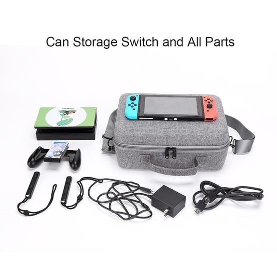 Portable EVA Single Shoulder Storage Bag Suitcase for Nintendo Switch (Grey)